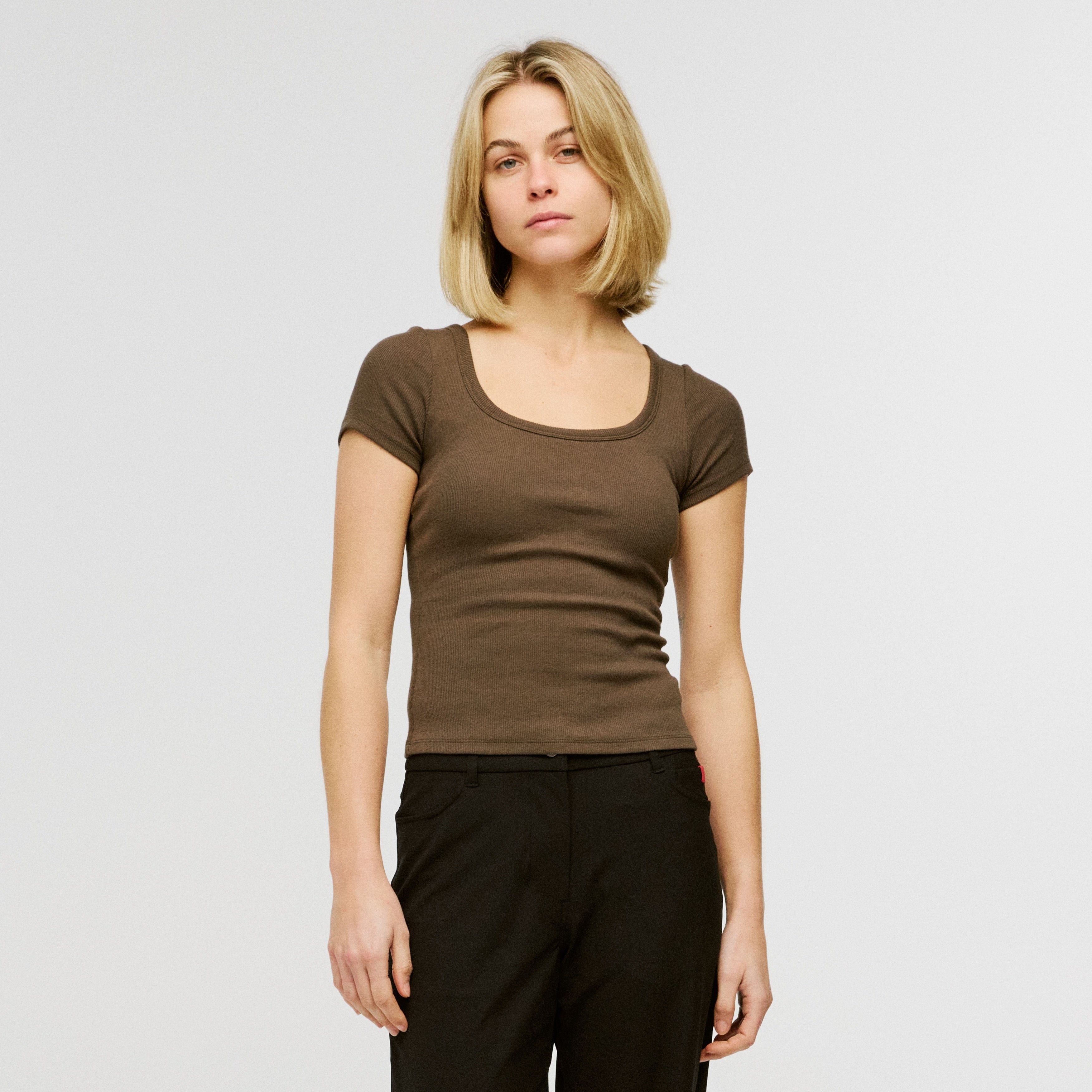 Women's Organic Cotton Ribbed T-shirt