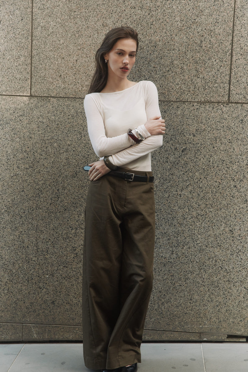 Cashmere-blend layers in three necklines