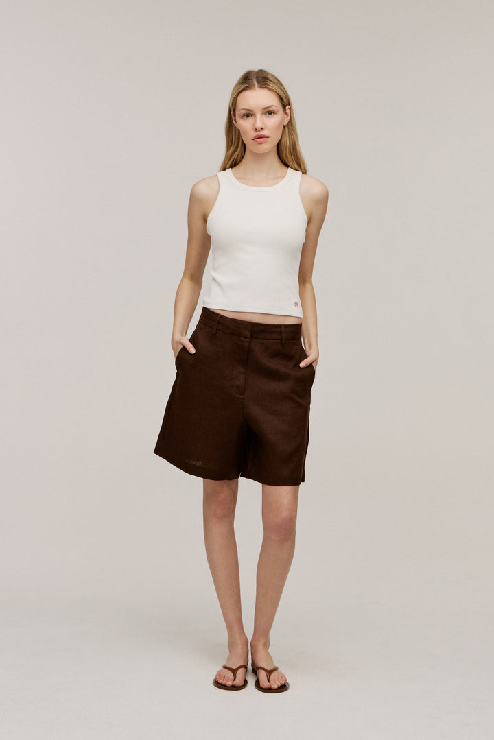 Women's Linen Bermuda Shorts