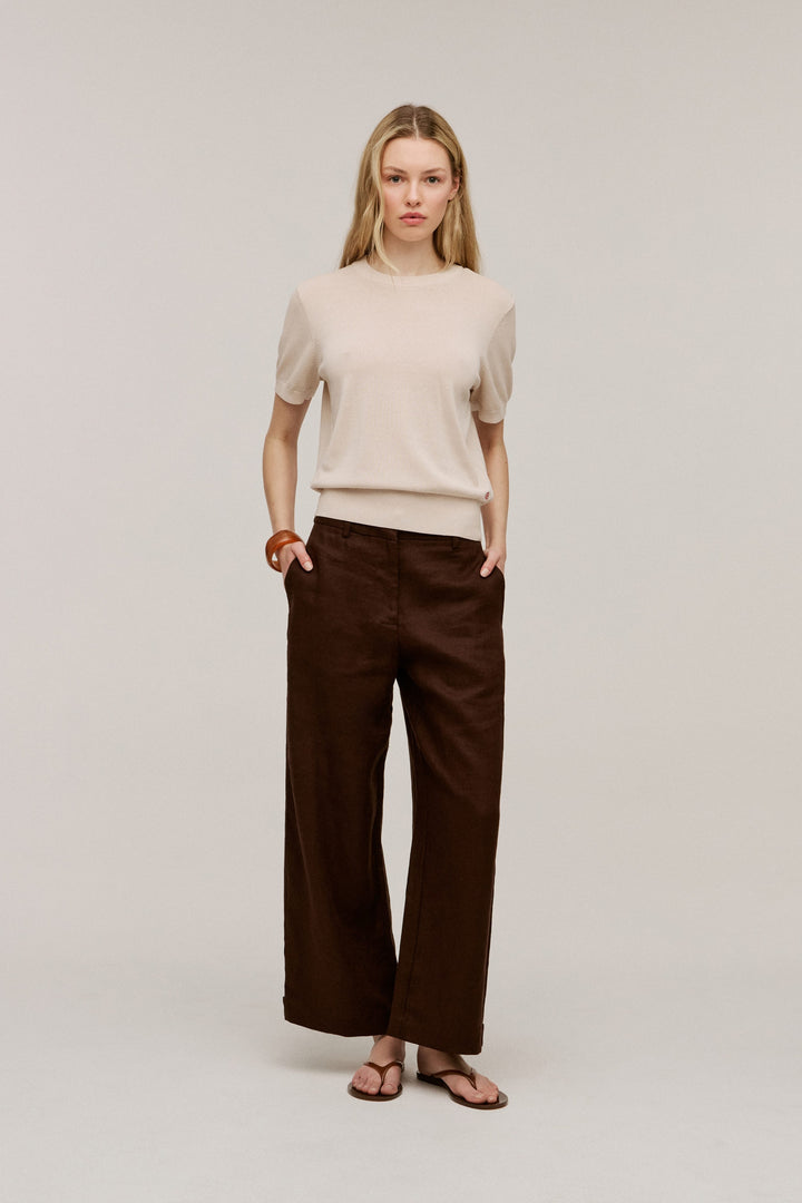 Women's Silk-Cotton Short Sleeve Knit