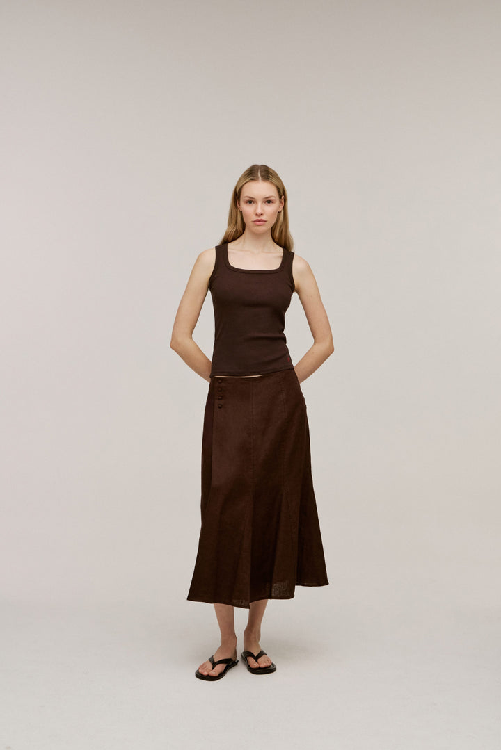 Women's Organic Cotton Ribbed Square Neck Tank