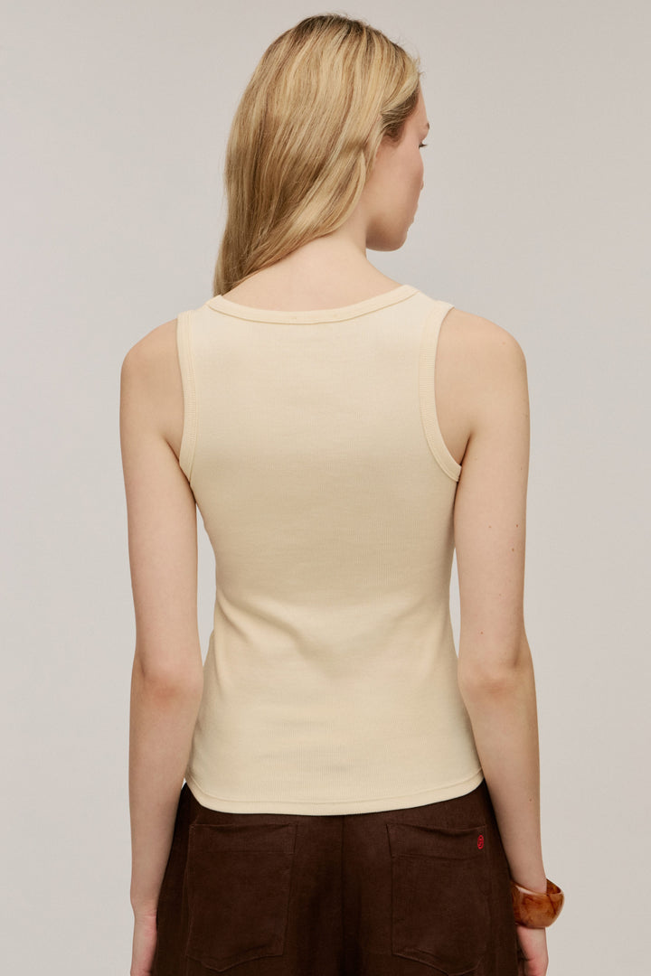 Women's Organic Cotton Ribbed Square Neck Tank Secondary