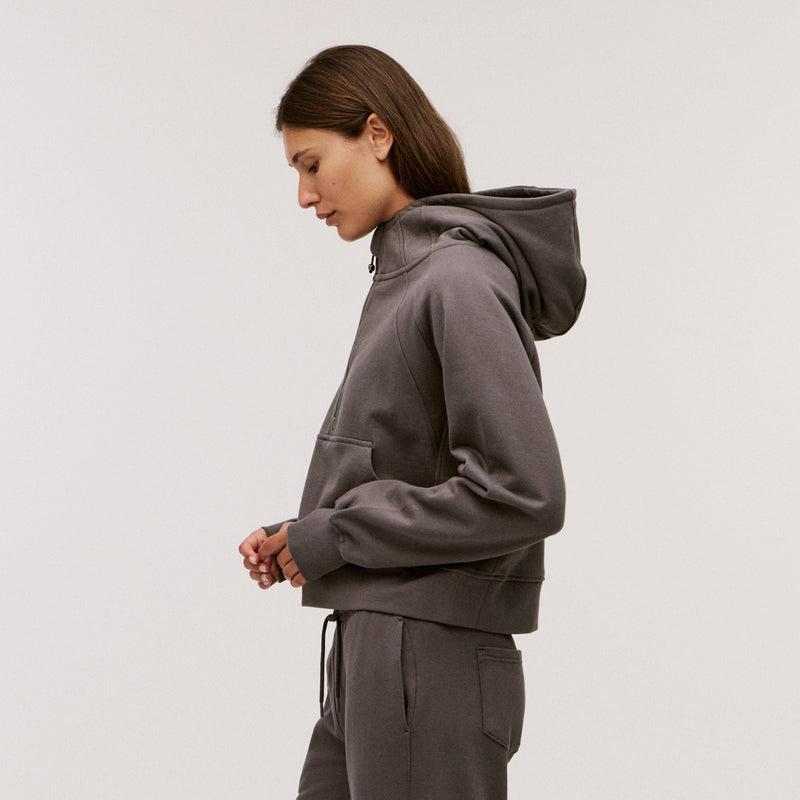 Women’s 100% Organic Cotton Half-Zip Hoodie