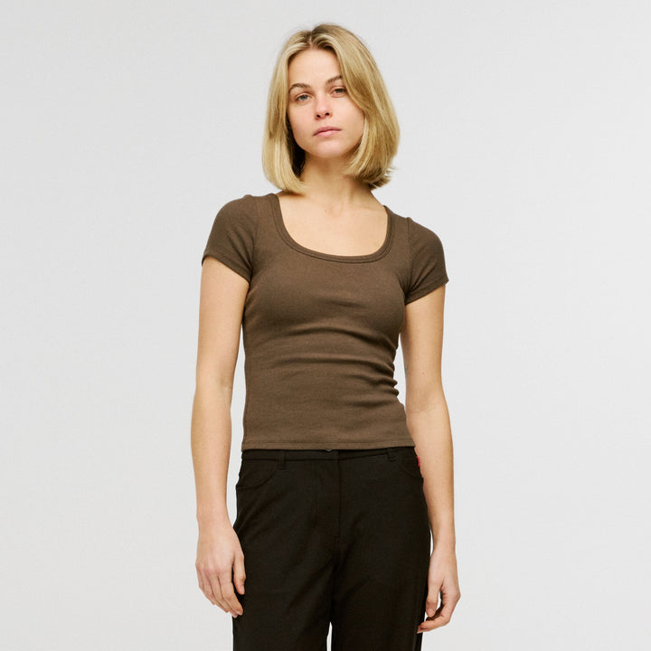 Women's Organic Cotton Ribbed T-shirt