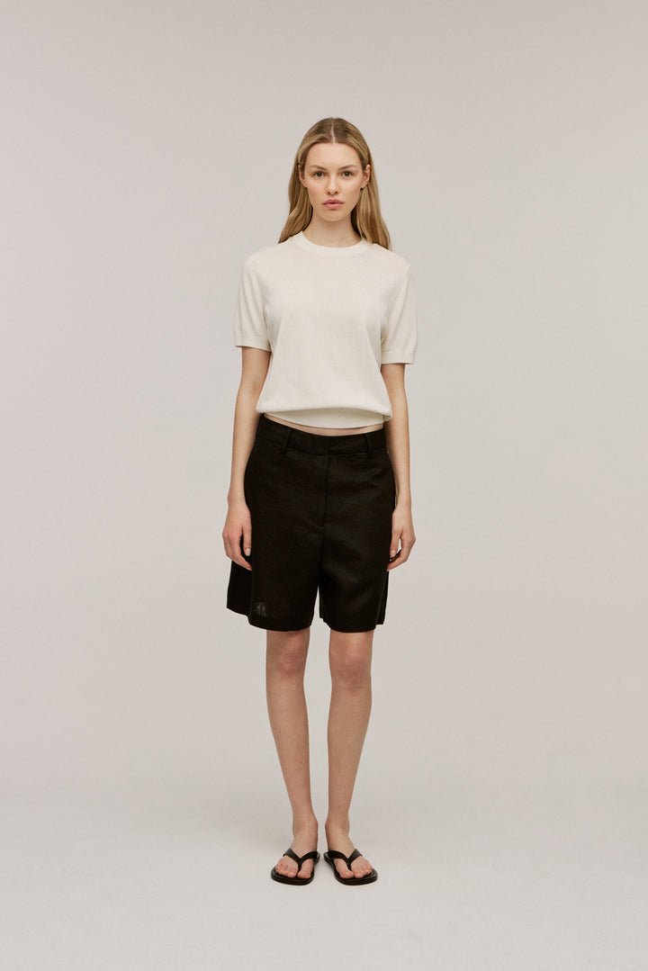 Women's Linen Bermuda Shorts