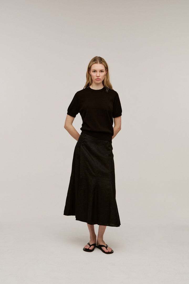 Women's Silk-Cotton Short Sleeve Knit